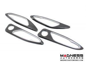 Alfa Romeo Giulia Interior Door Handle Surround Trim Set - Carbon Fiber - White Candy Alfa Romeo Giulia Interior Door Handle Surround Trim Set - Carbon Fiber - White Candy